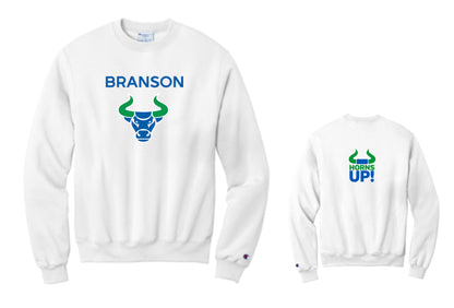 ECO Branson Fan Gear - White Crewneck Sweatshirt